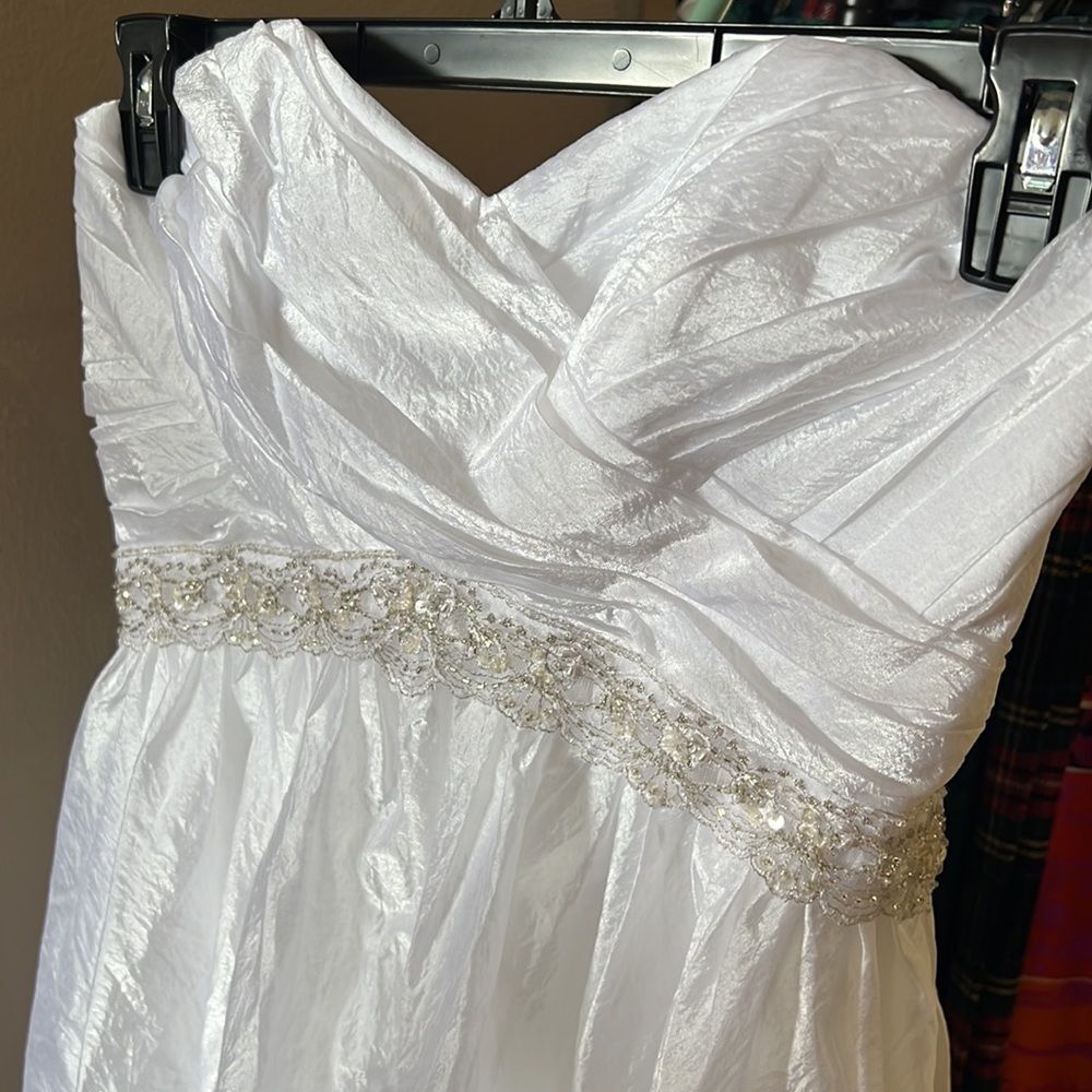 NWT Alfred Angelo Special Occasion Wedding Dress Short Strapless SEE VIDEO Gorg - Picture 4 of 8